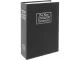Book Safe Metal Lock Box 16 x 24 x 5.5 cm with 2 Keys, Black