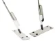 Flat mop with spray, rotating, 3 microfiber pads, white