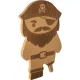 Ototo Pirate Board Cutting Board & Knife Set