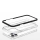 Hybrid Armor Clear 3 in 1 Case for iPhone 13 Pro Max with Frame, Black