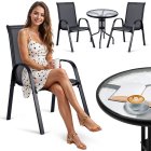 Sofotel SO-981 Outdoor Set: Round Table & 2 Garden Chairs - Perfect for Patio Relaxation