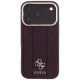 Guess Stripe Peony 4G Logo MagSafe Case for iPhone 18 Pro / 17 Pro, Burgundy