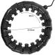 Trizand Hula Hoop with Massage Nubs and Weight, Black