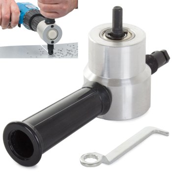 Sheet Metal Cutting Attachment for Drill, black-silver