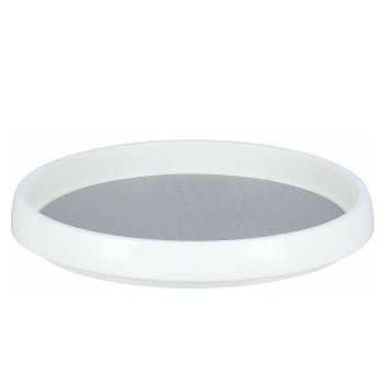 Lazy Susan Turntable Organizer 25 cm for Cabinet and Pantry, White