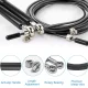 4Fizjo Adjustable Jump Rope with Bearings Speed, Black