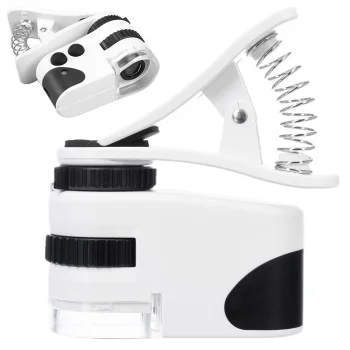 Mini Phone Microscope with 60x Zoom and LED/UV Light