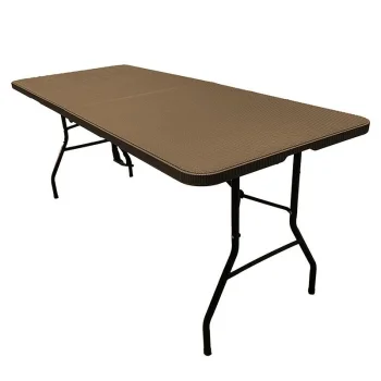 Folding Catering Table 180cm, Brown