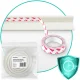 Ricokids 798700 Foam Edge Protector Tape for Furniture, White, 2 m