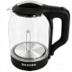 Electric Kettle, Glass, 1500W, 2L, with LED Illumination, Black