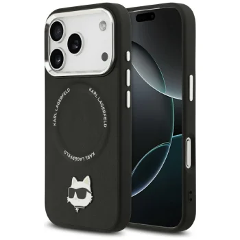 Karl Lagerfeld iPhone 17 Pro Case Choupette Pin MagSafe, Black