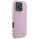 Karl Lagerfeld Saffiano Full Wrapped Elongated Metal Logo MagSafe iPhone 16 Pro Max Case - Pink