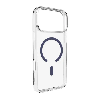 Puro iPhone 17 Pro Case Lite Mag, Transparent with Blue Ring