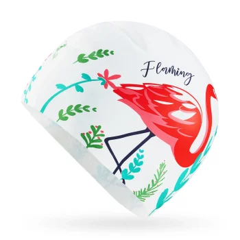 TSUNAMI Flamingo Women's Silicone Swim Cap