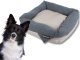 Soft Pet Bed for Dogs and Cats with Removable Cushion, 58x58 cm, Grey