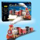 Large Electric Train Set for Kids with Steam Locomotive, Sound, Light and Smoke