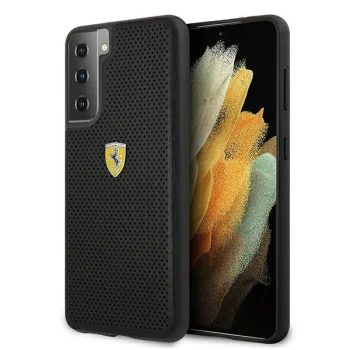 Ferrari Samsung Galaxy S21+ Case On Track Perforated, Black