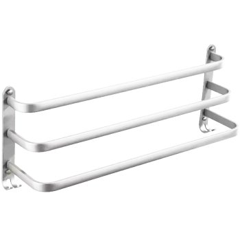 Metal Bathroom Towel Hanger 50cm, Silver