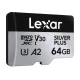Lexar High-Performance Silver Plus microSDXC Memory Card 64GB with Adapter (LMSSIPL064G-BNANG)