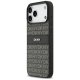 DKNY Repeat Texture Pattern with Tonal Stripe Phone Case Cover iPhone 17 Pro Max - Black
