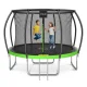 4Fizjo 1219 PRO Kids Garden Trampoline with Safety Net, 374 cm (12FT), Green/Black