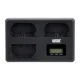 Newell TT-USB-C Triple-Channel Charger for LP-E6 Batteries (Canon)
