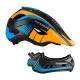 Rockbros TT-32SOBL-M Children\'s Bike Helmet with Removable Chinbar, Size M, Black/Orange