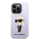 Karl Lagerfeld iPhone 14 Pro Case Silicone Ikonik Karl Purple
