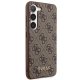 Guess Samsung Galaxy S24 Plus Case 4G Metal Gold Logo, Brown