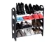 Expandable Shoe Rack for 6 Pairs, Black/Chrome