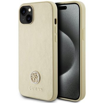 Apple iPhone 15 Plus 6.7'' Guess Strass Metal Logo Case Cover (Guhcp15mps4dgpd), Gold