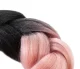 Kanekalon Synthetic Ombre Afro Braids for Hairstyles 60cm, Black-Pink