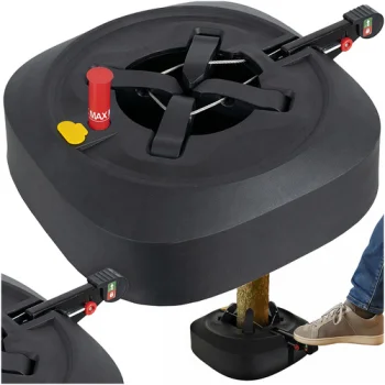 Ruhhy Self-Clamping Christmas Tree Stand, Black