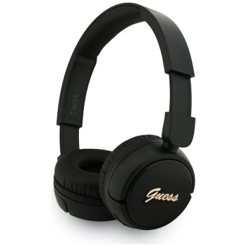 Guess Metal Logo Script Over-Ear Headphones - Black