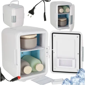 Mini Portable Travel Fridge & Warmer 3.4L for Car and Home, White