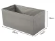 Underwear and Bra Drawer Organizer 28x14x13 cm, Grey