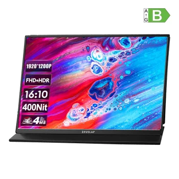 ZEUSLAP Z14Lite 14" Portable Monitor 1920 x 1200 WUXGA USB-C Mini HDMI