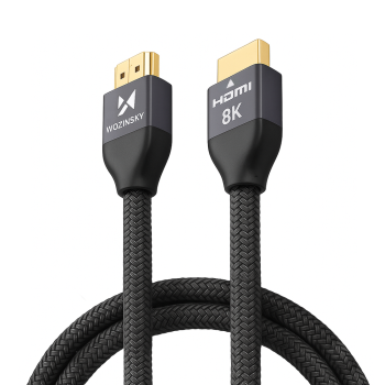 Wozinsky HDMI 2.1 Cable 8K 60 Hz 48 Gbps / 4K 120 Hz / 2K 144 Hz 2 m Silver (WHDMI-20)