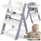 Nukido Nelo Wooden High Chair, Adjustable Grow with Me Chair for Babies and Toddlers