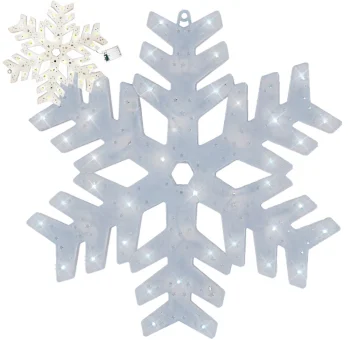LED Window Decoration Snowflake, 40 cm, White