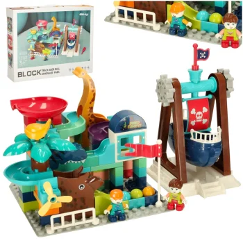 Bibi-inn Dinosaur Marble Run Construction Toy 121 pcs
