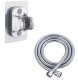 Shower Head with Hose and Wall Mount, White