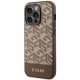Guess iPhone 14 Pro Max Case GCube Stripes MagSafe, Brown