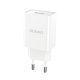 Dudao A4EU USB-A 2.1A wall charger - white + USB-A - micro USB cable