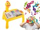 Children’s drawing projector with table, markers, yellow