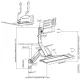 Maclean MC-838 Wall-Mounted Sit-Stand Workstation for 17\"-32\" Monitor, Keyboard and PC, up to 9 kg, Black