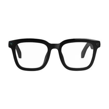 COLMI V03 Smart Glasses Square Frame Blue Light Blocking, Black