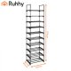 Ruhhy 10 Tier Shoe Rack Organizer for 20 Pairs Tall Metal Shoe Shelf, 45x30x174cm, black