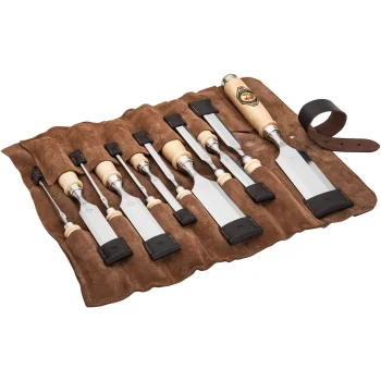 Kirschen Firmer Chisel Set in Leather Case, 12 Pcs.