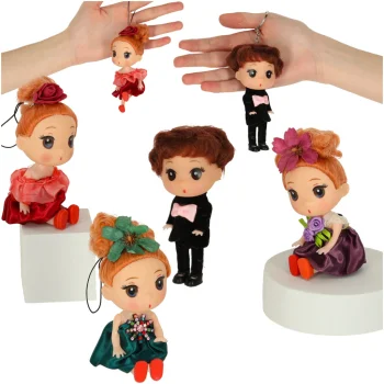 Dollhouse Doll Set, 4 pcs, 12 cm